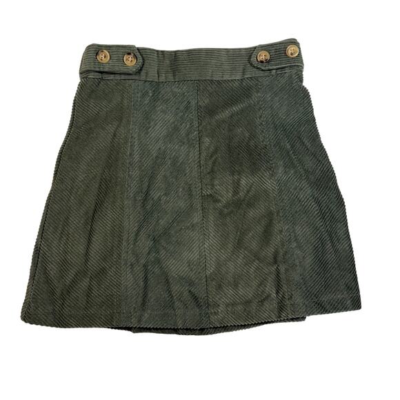 Altar’d State olive green corduroy mini skirt. Size XS - Picture 1 of 6